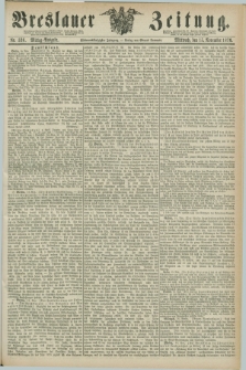 Breslauer Zeitung. Jg.57, Nr. 536 (15 November 1876) - Mittag-Ausgabe