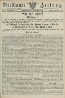 Breslauer Zeitung. Jg.58, Nr. 42 (26 Januar 1877) - Morgen-Ausgabe + dod.