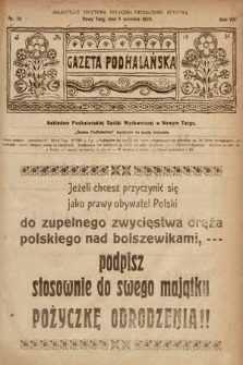Gazeta Podhalańska. 1920, nr 36