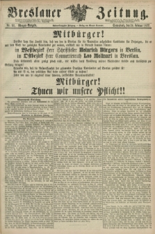 Breslauer Zeitung. Jg.58, Nr. 92 (24 Februar 1877) - Morgen-Ausgabe + dod.