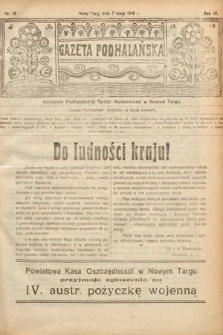 Gazeta Podhalańska. 1916, nr 19
