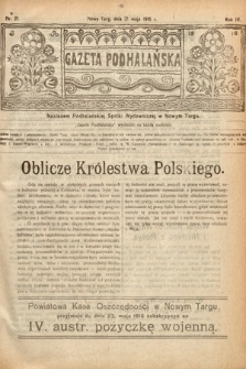 Gazeta Podhalańska. 1916, nr 21