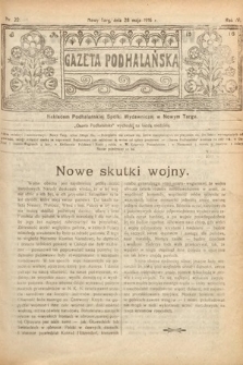Gazeta Podhalańska. 1916, nr 22