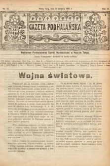 Gazeta Podhalańska. 1916, nr 33