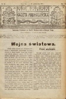 Gazeta Podhalańska. 1916, nr 44