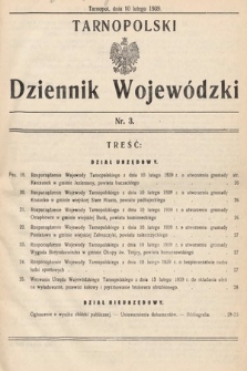 Tarnopolski Dziennik Wojewódzki. 1939, nr 3