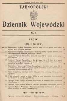 Tarnopolski Dziennik Wojewódzki. 1939, nr 4