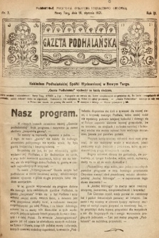 Gazeta Podhalańska. 1921, nr 3