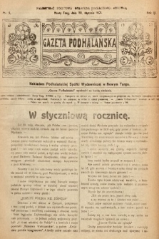 Gazeta Podhalańska. 1921, nr 5