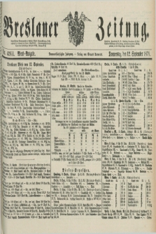 Breslauer Zeitung. Jg.59, Nr. 426 A (12 September 1878) - Abend-Ausgabe