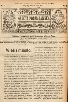 Gazeta Podhalańska. 1921, nr 12