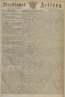 Breslauer Zeitung. Jg.59, Nr. 460 (2 October 1878) - Mittag-Ausgabe