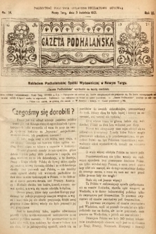 Gazeta Podhalańska. 1921, nr 14