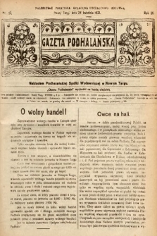 Gazeta Podhalańska. 1921, nr 17