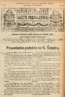 Gazeta Podhalańska. 1921, nr 20