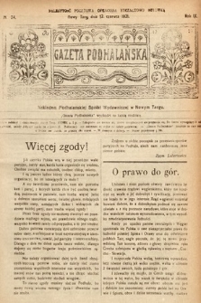 Gazeta Podhalańska. 1921, nr 24