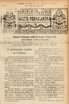 Gazeta Podhalańska. 1921, nr 27