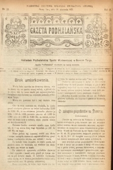 Gazeta Podhalańska. 1921, nr 33
