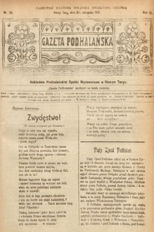 Gazeta Podhalańska. 1921, nr 34