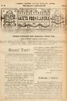 Gazeta Podhalańska. 1921, nr 40