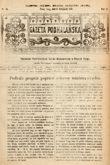 Gazeta Podhalańska. 1921, nr 45