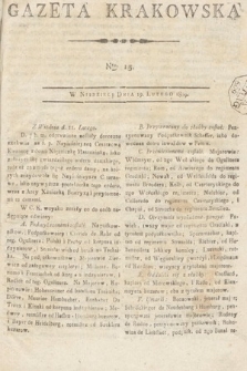 Gazeta Krakowska. 1809, nr 15
