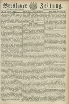 Breslauer Zeitung. Jg.60, Nr. 425 (12 September 1879) - Morgen-Ausgabe + dod.
