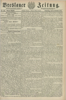 Breslauer Zeitung. Jg.60, Nr. 447 (25 September 1879) - Morgen-Ausgabe + dod.