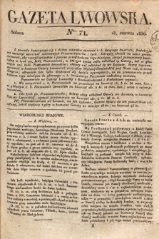 Gazeta Lwowska. 1836, nr 71