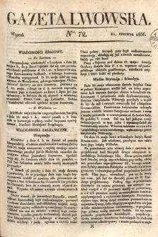 Gazeta Lwowska. 1836, nr 72