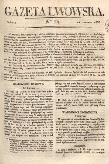 Gazeta Lwowska. 1836, nr 74
