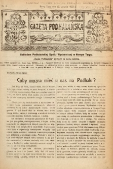 Gazeta Podhalańska. 1922, nr 3