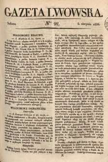 Gazeta Lwowska. 1836, nr 92