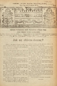 Gazeta Podhalańska. 1922, nr 4