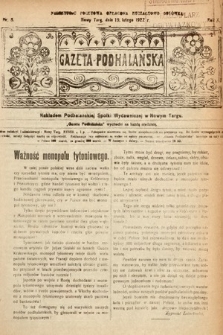 Gazeta Podhalańska. 1922, nr 8