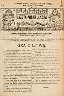 Gazeta Podhalańska. 1922, nr 11