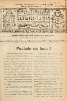 Gazeta Podhalańska. 1922, nr 14