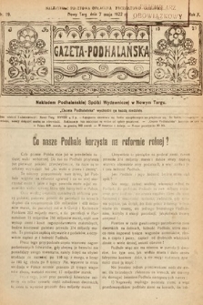 Gazeta Podhalańska. 1922, nr 19