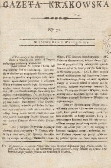 Gazeta Krakowska. 1809, nr 72