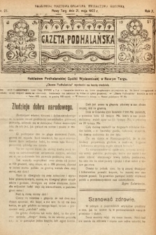 Gazeta Podhalańska. 1922, nr 21
