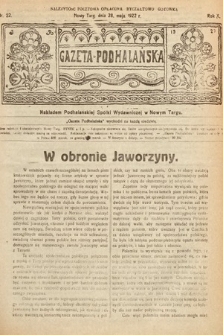 Gazeta Podhalańska. 1922, nr 22