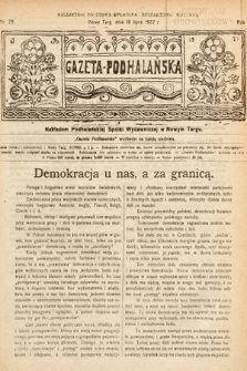 Gazeta Podhalańska. 1922, nr 29
