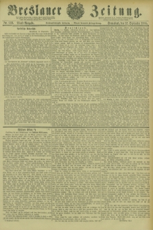 Breslauer Zeitung. Jg.66, Nr. 639 (12 September 1885) - Abend-Ausgabe