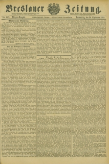 Breslauer Zeitung. Jg.66, Nr. 667 (24 September 1885) - Morgen-Ausgabe + dod.