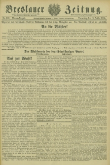 Breslauer Zeitung. Jg.66, Nr. 757 (29 October 1885) - Morgen-Ausgabe + dod.