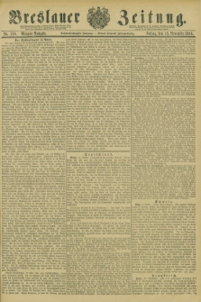 Breslauer Zeitung. Jg.66, Nr. 796 (13 November 1885) - Morgen-Ausgabe + dod.