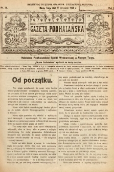 Gazeta Podhalańska. 1922, nr 38