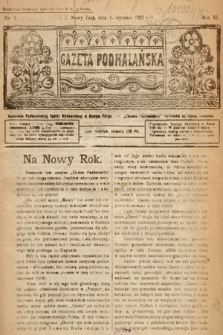 Gazeta Podhalańska. 1923, nr 1