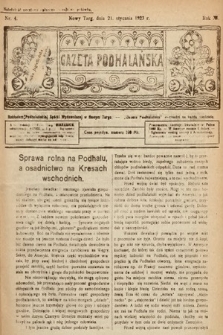 Gazeta Podhalańska. 1923, nr 4