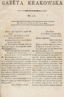 Gazeta Krakowska. 1809, nr 102
